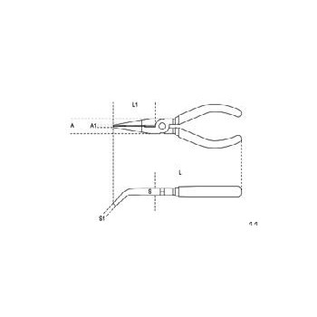 Ref. 1164BM - Alicate Bocas plana curvas Bimaterial