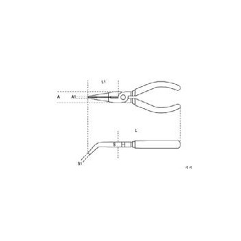 Ref. 1168BM - Alicate Bocas semirredondas curvas Bimaterial