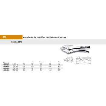 Ref. 1052 - Mordaza de presión