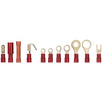 Ref. 0410 150 401 - Terminales cilíndricos ROJOS sección de cable 1,65 mm2
