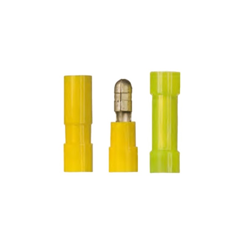 Ref. 0410 550 34 - Terminales cilíndricos AMARILLOS sección de cable 6,64 mm2