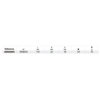 Ref. 900M/55 - Carraca estándar metal 1/4" 48d