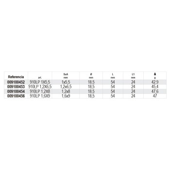 Ref. 910LP - Vaso con punta ranurada 3/8"