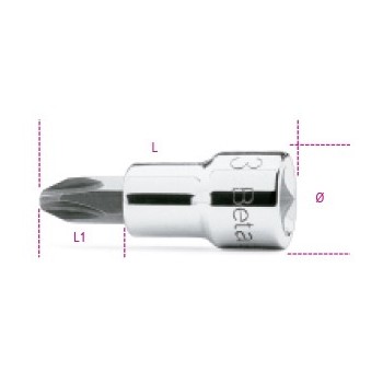 Ref. 910PH - Vaso con punta Phillips 3/8"
