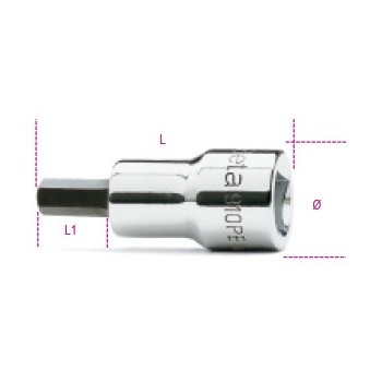 Ref. 910PE - Vaso con punta hexagonal 3/8"