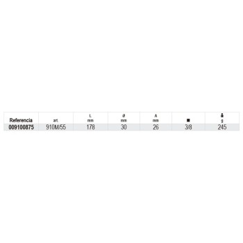 Ref. 910M/55 - Carraca estándar metal 3/8" 48d