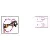 Ref. 910/58 - Carraca con cabeza giratoria 3/8" 52d