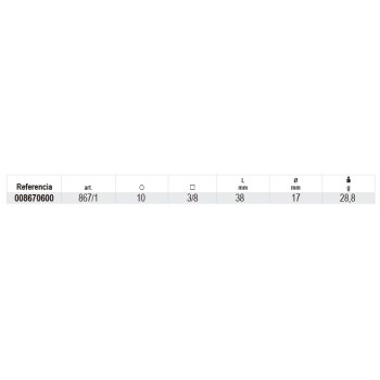 Ref. 867 - Adaptador porta puntas 3/8"