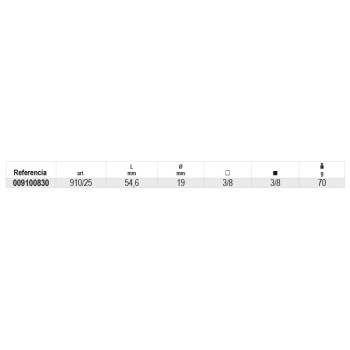 Ref. 910/25 - Articulación Universal 3/8"