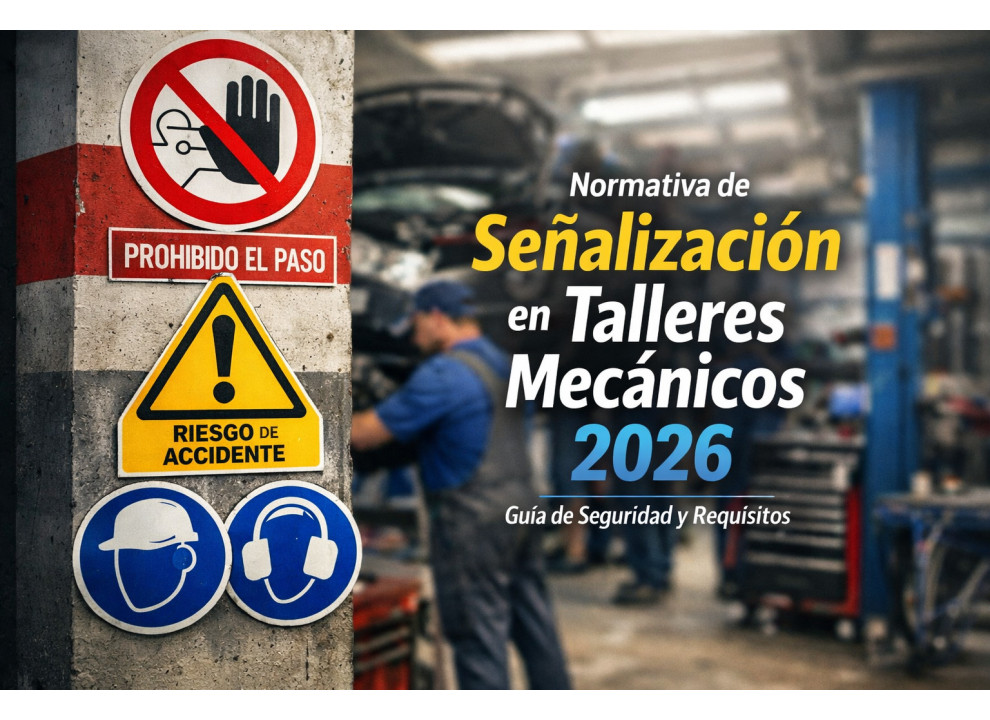 Normativa Señalización Talleres Mecánicos 2026 | Guía Seguridad